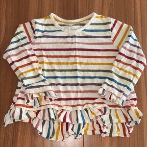 Ruffle Butts Multicolor Striped Long Sleeve Tee
